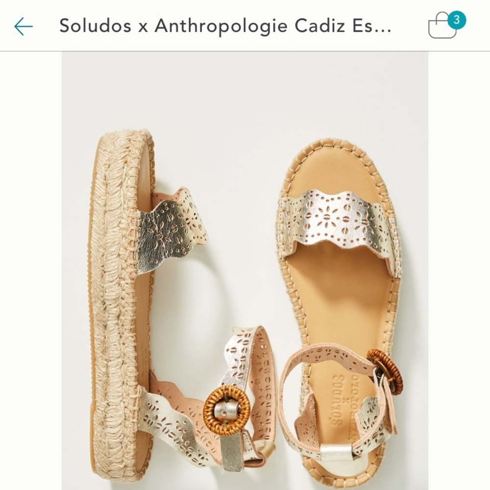 NEW Soludos Espadrille Sandals, repost